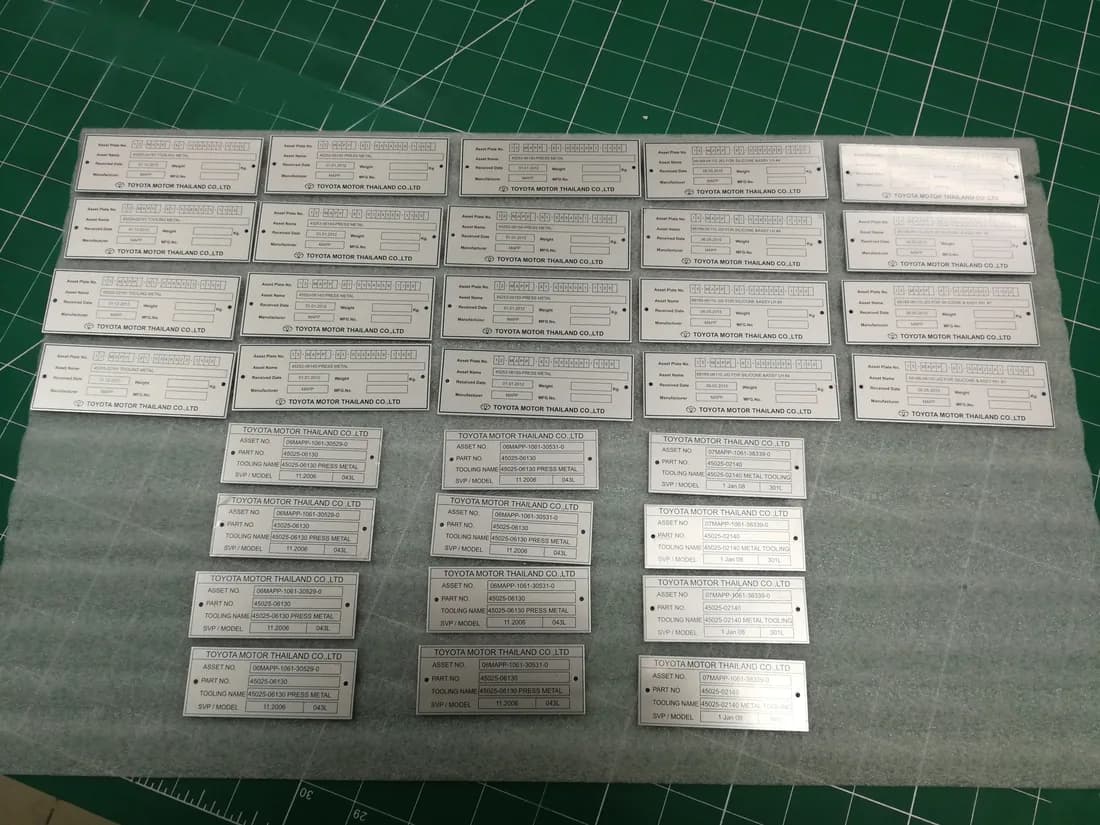 ป้ายสเปคเครื่องจักร (Machine Spec Plate)