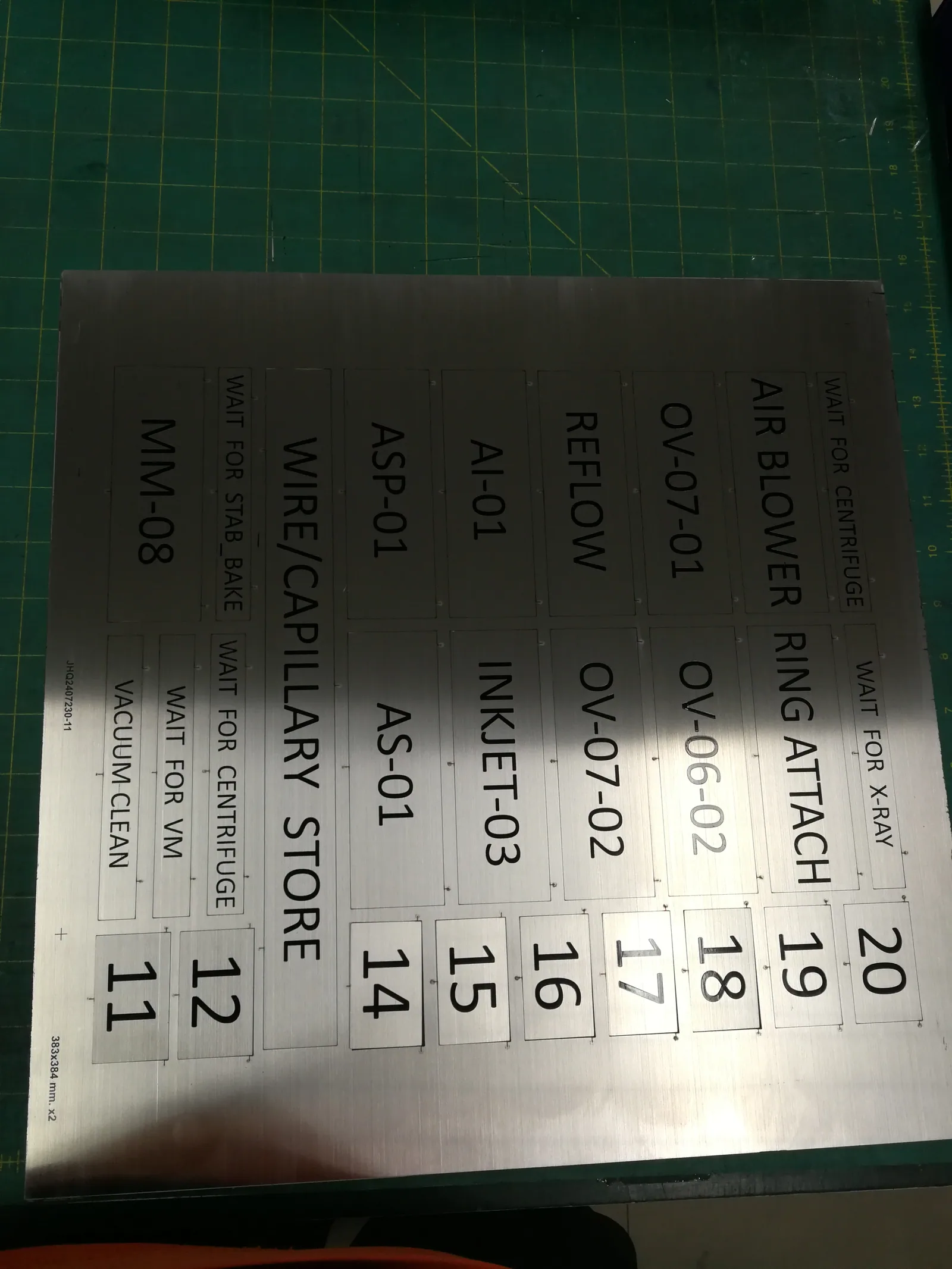 ป้ายชื่ออุปกรณ์ในโรงงาน (Equipment ID Plate) — สแตนเลส · กัดกรด
