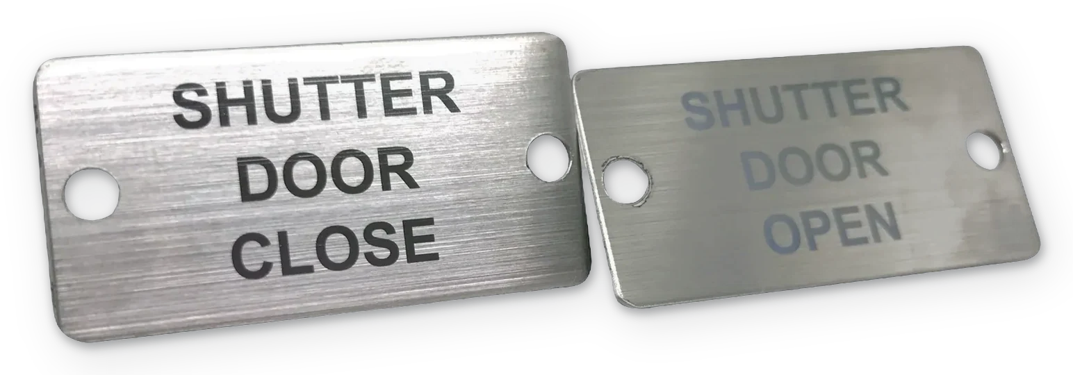 Push Button Tag / แท็กแขวน — สแตนเลส · เลเซอร์มาร์คกิ้ง